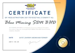 BLUEMINER certificate
